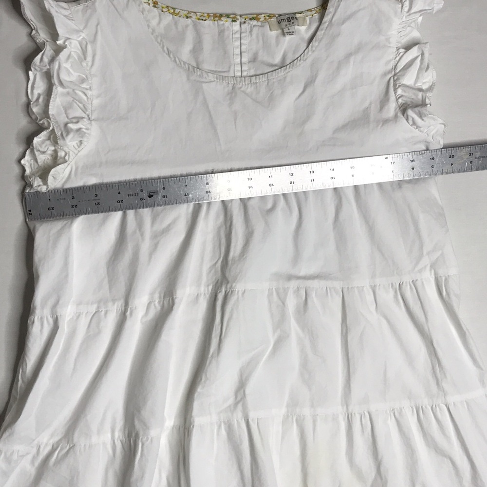 Umgee White Ruffled Women’s Dress Large - Picture 3 of 5